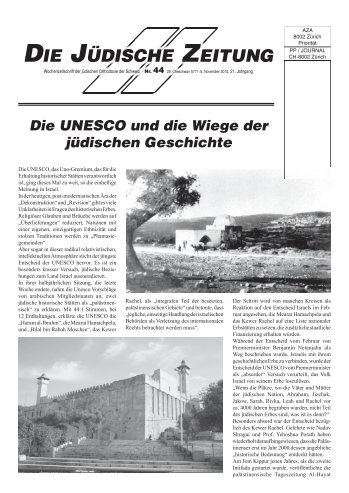 Nummer 44 (05.11.10) - Die Jüdische Zeitung