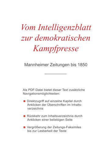 Vom Intelligenzblatt zur demokratischen Kampfpresse