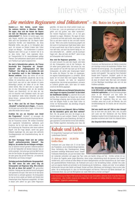 Theaterzeitung Februar 2013 - Theater Hagen