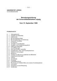 Benutzungsordnung der UBL - Universitätsbibliothek Leipzig ...