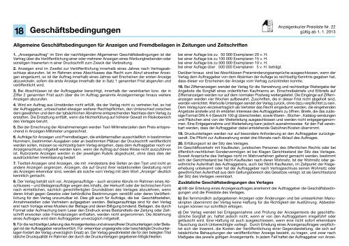 Anzeigenkurier-Preisliste jetzt downloaden! - Nordkurier