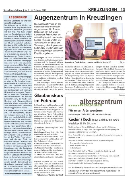 Ausgabe 7 - Kreuzlinger-zeitung.ch