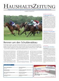 HAUSHALTSZEITUNG - Behörden Spiegel