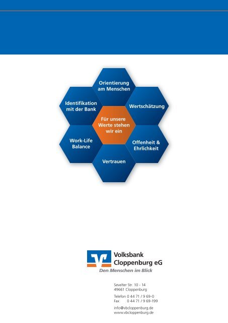 Geschäftsbericht 2011 - Volksbank Cloppenburg eG