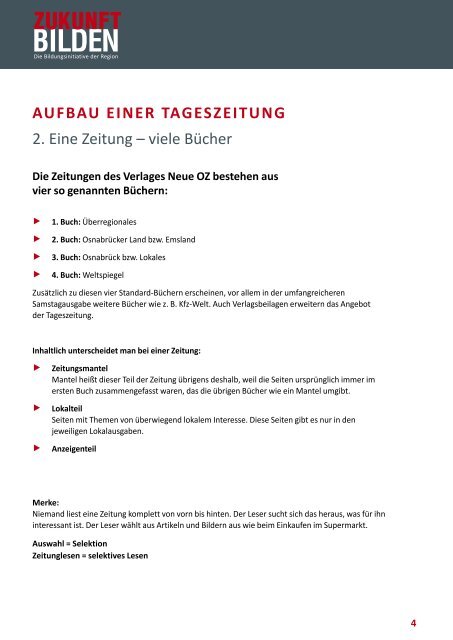 Aufbau einer Tageszeitung - zukunft-bilden.com