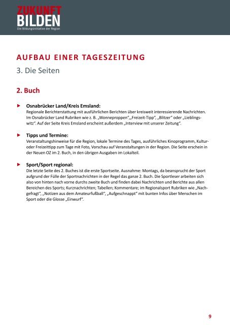 Aufbau einer Tageszeitung - zukunft-bilden.com