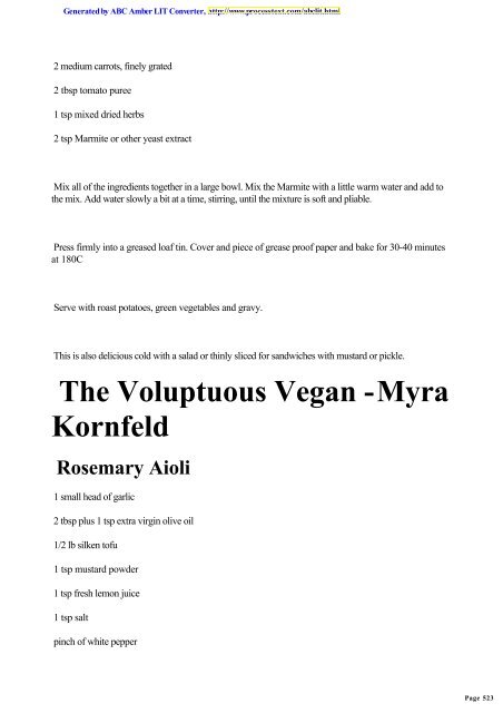 Vegan Recipe Collection Over 800 Vegan Recipes