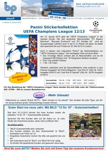 Panini Stickerkollektion UEFA Champions League 12/13