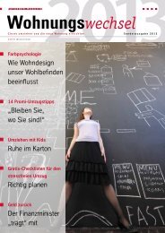 Wohnungswechsel Magazin, Sonderausgabe 2013 - Umzug