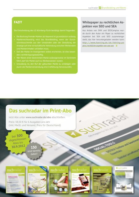 Suchradar Ausagbe 35 - Werbeagentur und Webdesign Blog