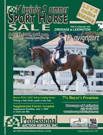Download the Sale Catalog - Professional Auction Services, Inc.