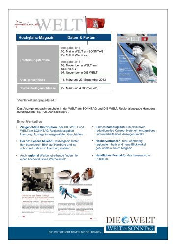 FINAL Fact Sheet Feine Welt - Hamburg - Axel Springer MediaPilot