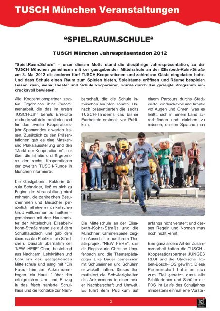 Das sechste TUSCH München Magazin - Tusch-muenchen.de