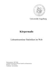 Körpermaße - Lehrstuhl für Rechnerorientierte Statistik und ...