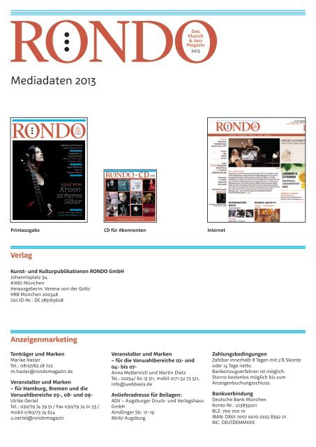 Download Mediadaten - Rondo