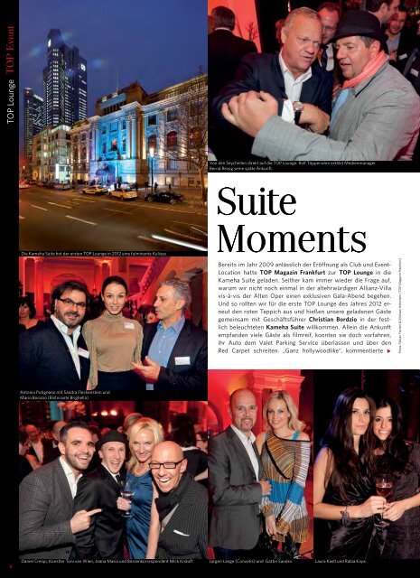 Suite Moments - TOP Magazin Frankfurt TOP Magazin Frankfurt