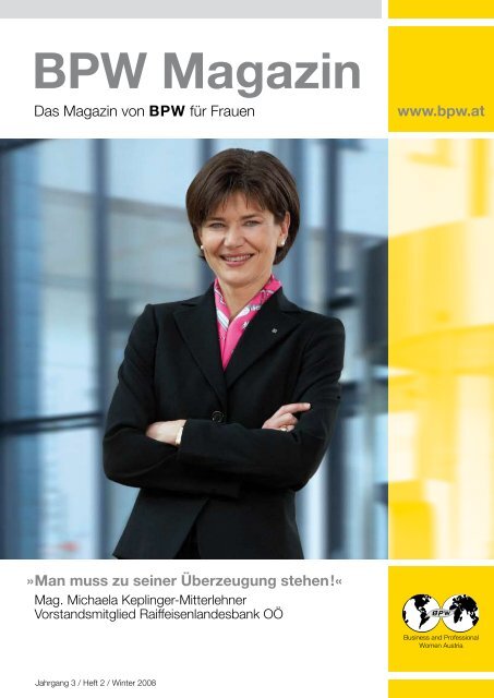 BPW Magazin Winter 2008 - Business & Professional Women Austria