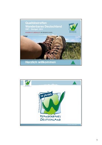 Handout zum Qualitätsforum des Deutschen Wanderverbandes