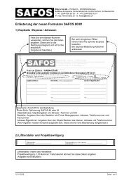 Erläuterung Formular - SAFOS Kläy & Co. AG