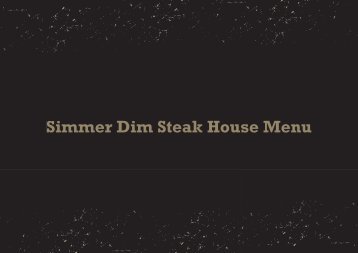 Simmer Dim Steak House Menu - Smyril Line