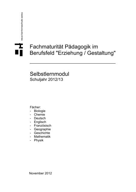 Erziehung / Gestaltung - Neue Kantonsschule Aarau