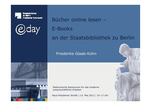 Bücher online lesen – E-Books an der Staatsbibliothek zu Berlin