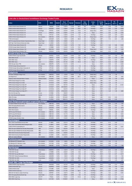 Dividenden-ETfs - EXtra-Magazin