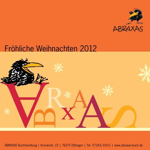 Fröhliche Weihnachten 2012 - Abraxas Buchhandlung