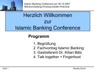 Islamic Banking Wertevorstellung-Finanzprodukte-Potenzial