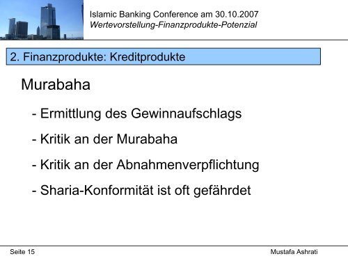 Islamic Banking Wertevorstellung-Finanzprodukte-Potenzial