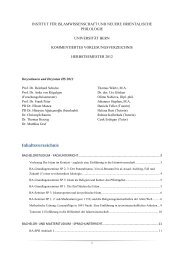 HS2012 - Institut für Islamwissenschaft und Neuere Orientalische ...