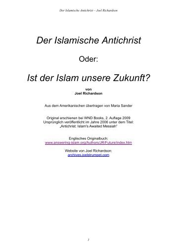 Der Islamische Antichrist Ist der Islam unsere Zukunft? - Crash-News