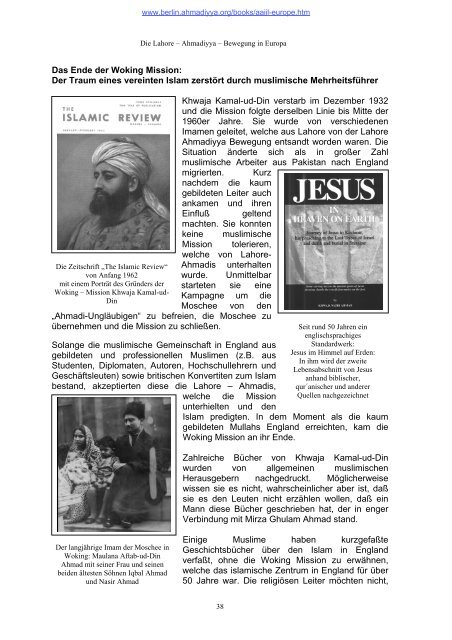 Die Ahmadiyya – Moslem – Bewegung für die Verbreitung des Islam ...