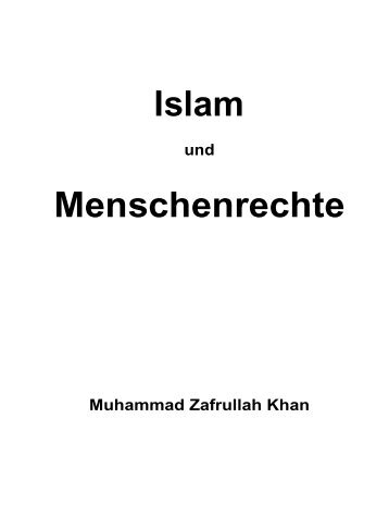 Islam und Menschenrechte - Ahmadiyya Muslim Jamaat Schweiz