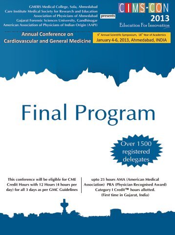 CIMS-CON 2013 Final Program for USA-1