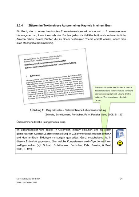 Leitfaden zum Zitieren - Pädagogische Hochschule Oberösterreich