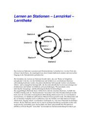 Lernen an Stationen – Lernzirkel – Lerntheke - Lernen für den ...