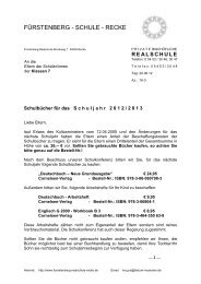 FÜRSTENBERG - SCHULE - RECKE - Fürstenberg-Realschule ...