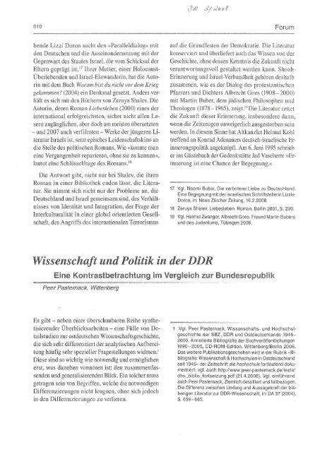 Wissenschaft und Politik in der DDR - Peer Pasternack