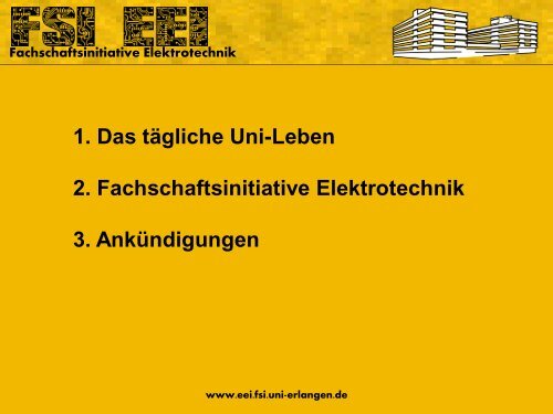 2. Fachschaftsinitiative Elektrotechnik - FSI EEI