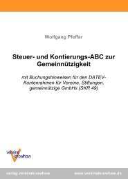 und Kontierungs-ABC zur GemeinnÄtzigkeit - Vereins-Knowhow