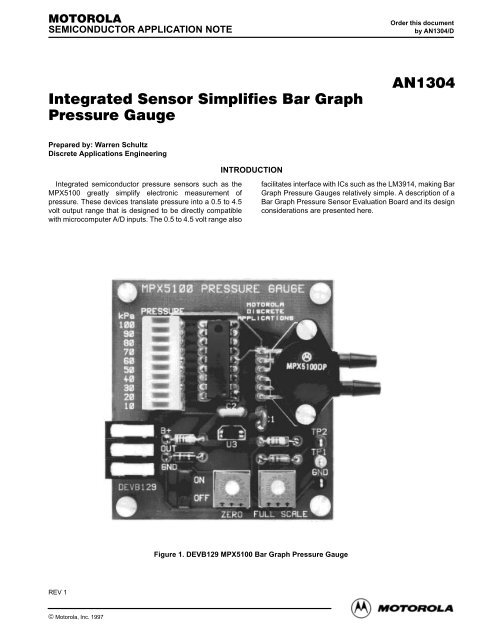 AN1304 Integrated Sensor Simplifier Bar Graph ... - Netzmafia