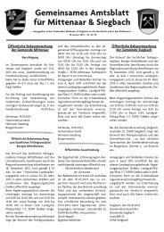 Amtsblatt 19.01.13 - Gemeindeverwaltung Siegbach