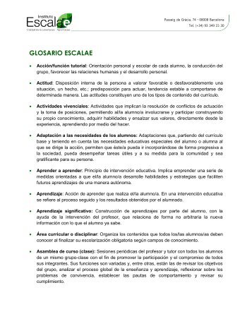 Glosario Escalae