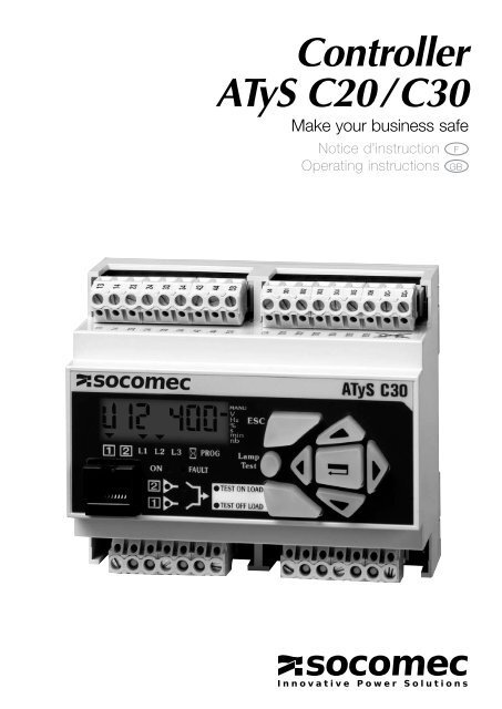 Controller ATyS C20 /  C30 - SOCOMEC Group