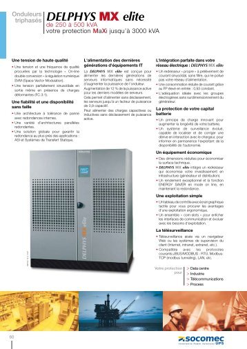 DELPHYS MX elite de 250 Ã  500 kVA -  SOCOMEC Group