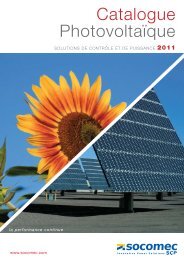 Catalogue PhotovoltaÃ¯que - Socomec