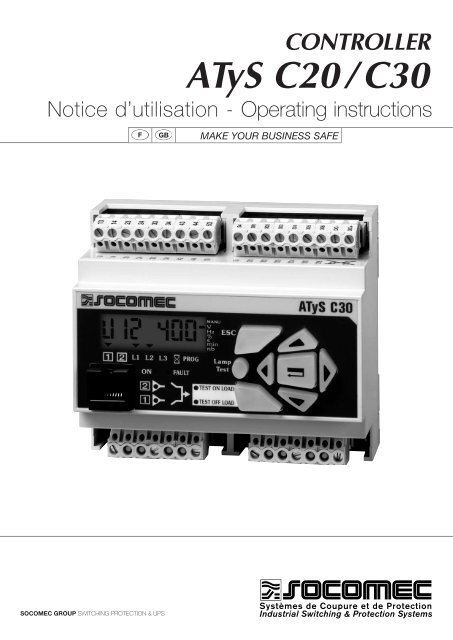 CONTROLLER ATyS C20 /  C30 - SOCOMEC Group