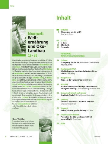 Heft 148, 4/2008 - Stiftung Ökologie & Landbau