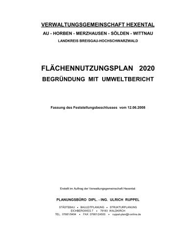 000 Begründung FNP Hexental ... - Merzhausen